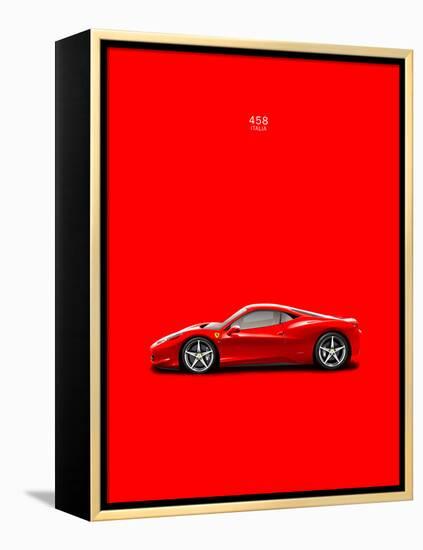 Ferrari 458 Italia Red-Mark Rogan-Framed Stretched Canvas