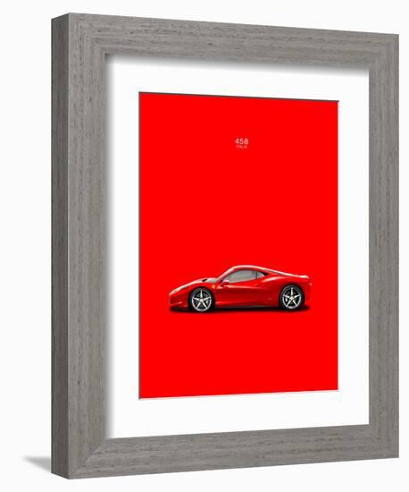 Ferrari 458 Italia Red-Mark Rogan-Framed Art Print