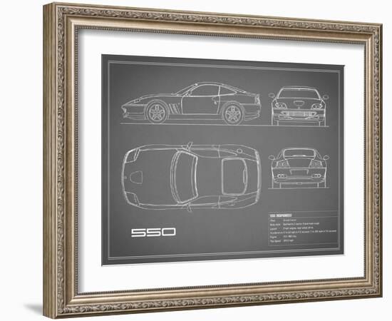 Ferrari 550-Grey-Mark Rogan-Framed Art Print