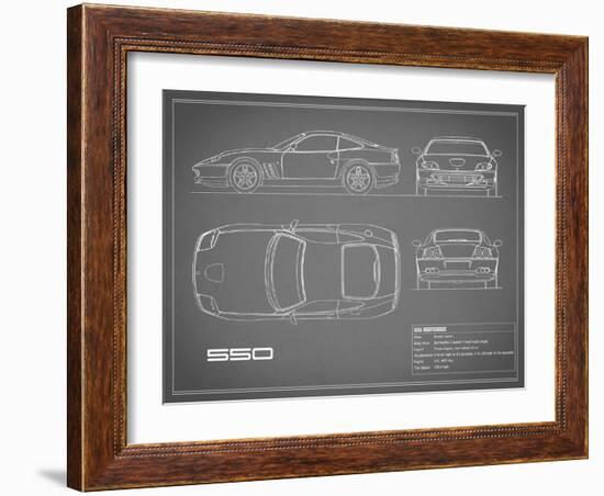 Ferrari 550-Grey-Mark Rogan-Framed Art Print