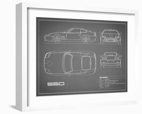 Ferrari 550-Grey-Mark Rogan-Framed Art Print
