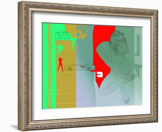 Ferrari And A Girl-NaxArt-Framed Art Print