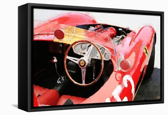 Ferrari Cockpit Monterey Watercolor-NaxArt-Framed Stretched Canvas