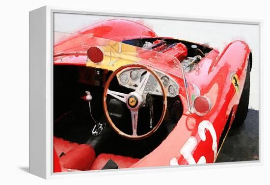 Ferrari Cockpit Monterey Watercolor-NaxArt-Framed Stretched Canvas