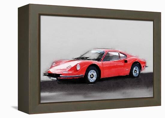 Ferrari Dino 246 GT Watercolor-NaxArt-Framed Stretched Canvas