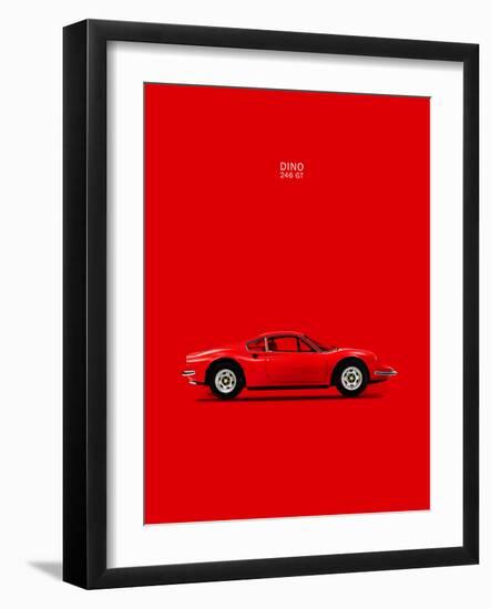 Ferrari Dino 246GT 69 Red-Mark Rogan-Framed Premium Giclee Print