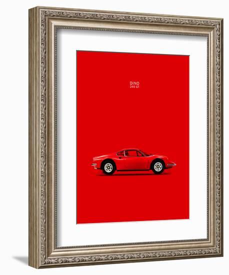 Ferrari Dino 246GT 69 Red-Mark Rogan-Framed Art Print