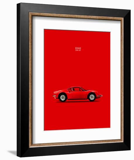 Ferrari Dino 246GT 69 Red-Mark Rogan-Framed Art Print