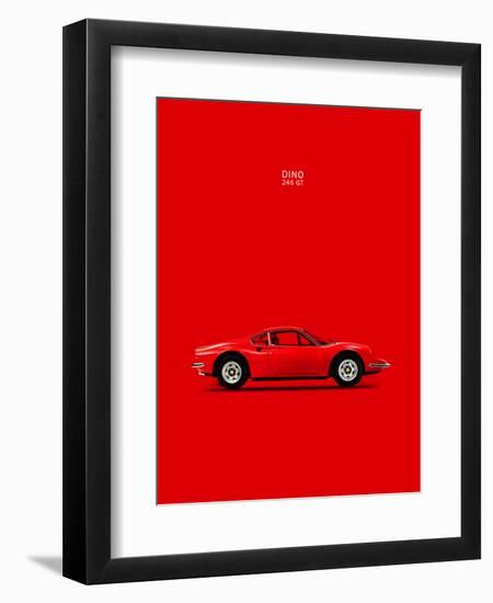 Ferrari Dino 246GT 69 Red-Mark Rogan-Framed Art Print