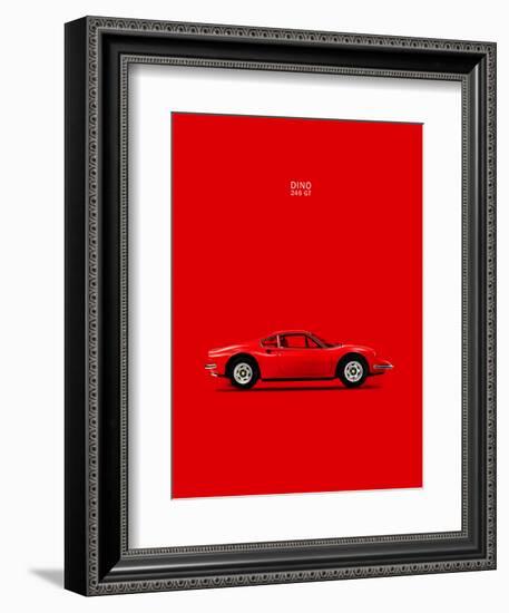 Ferrari Dino 246GT 69 Red-Mark Rogan-Framed Art Print