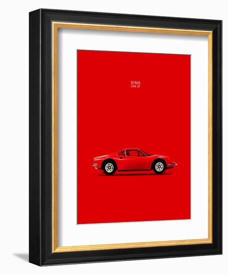 Ferrari Dino 246GT 69 Red-Mark Rogan-Framed Art Print