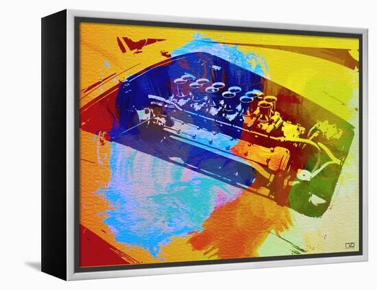 Ferrari Engine Watercolor-NaxArt-Framed Stretched Canvas