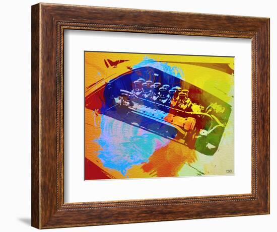 Ferrari Engine Watercolor-NaxArt-Framed Art Print