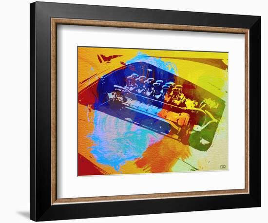 Ferrari Engine Watercolor-NaxArt-Framed Art Print