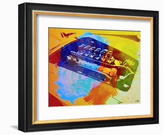 Ferrari Engine Watercolor-NaxArt-Framed Art Print