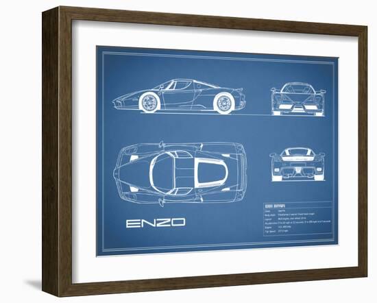 Ferrari Enzo-Blue-Mark Rogan-Framed Art Print