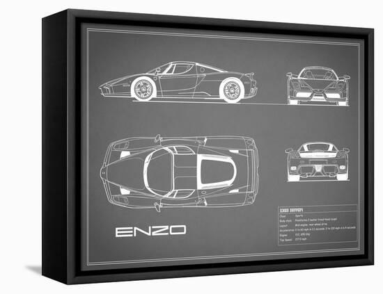 Ferrari Enzo-Grey-Mark Rogan-Framed Stretched Canvas