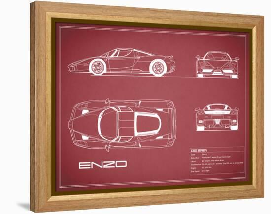 Ferrari Enzo-Maroon-Mark Rogan-Framed Stretched Canvas