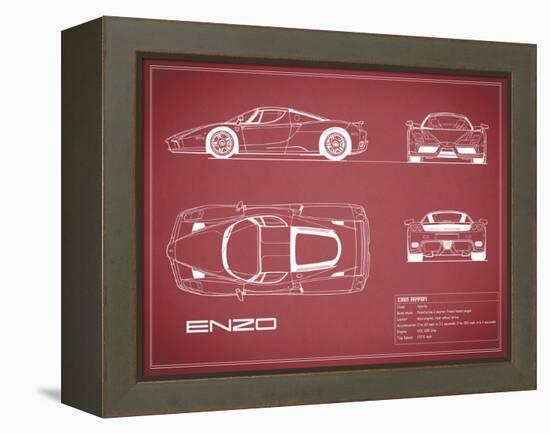 Ferrari Enzo-Maroon-Mark Rogan-Framed Stretched Canvas