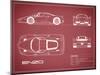 Ferrari Enzo-Maroon-Mark Rogan-Mounted Art Print