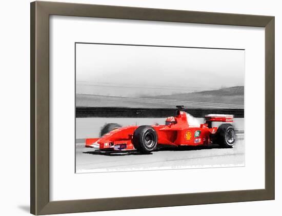 Ferrari F1 Laguna Seca Watercolor-NaxArt-Framed Art Print