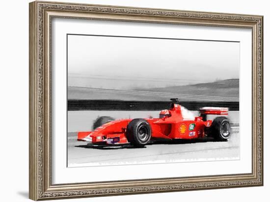 Ferrari F1 Laguna Seca Watercolor-NaxArt-Framed Art Print