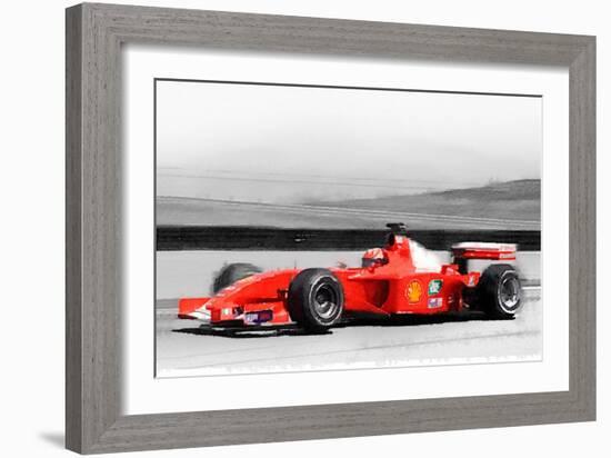 Ferrari F1 Laguna Seca Watercolor-NaxArt-Framed Art Print