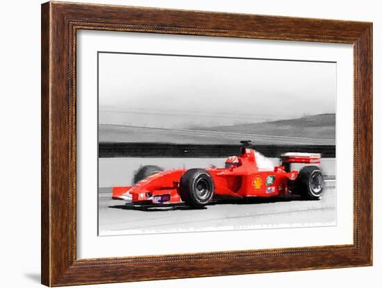 Ferrari F1 Laguna Seca Watercolor-NaxArt-Framed Art Print