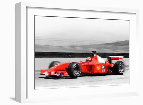 Ferrari F1 Laguna Seca Watercolor-NaxArt-Framed Art Print