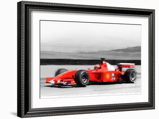 Ferrari F1 Laguna Seca Watercolor-NaxArt-Framed Art Print