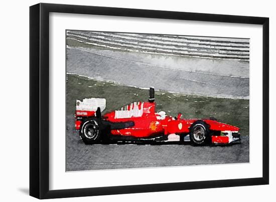 Ferrari F1 Racing Watercolor-NaxArt-Framed Art Print