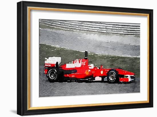 Ferrari F1 Racing Watercolor-NaxArt-Framed Art Print