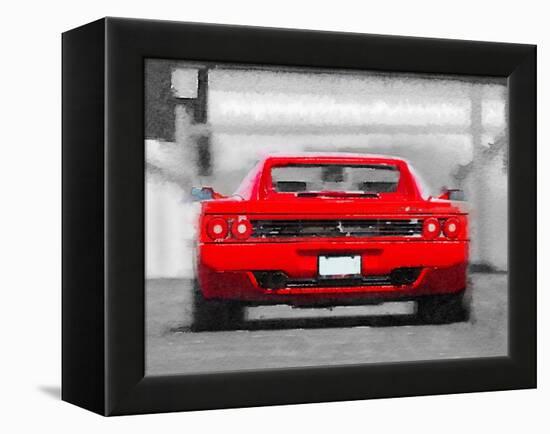 Ferrari F512 Rear Watercolor-NaxArt-Framed Stretched Canvas