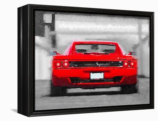 Ferrari F512 Rear Watercolor-NaxArt-Framed Stretched Canvas