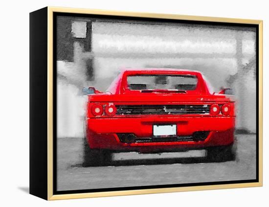 Ferrari F512 Rear Watercolor-NaxArt-Framed Stretched Canvas