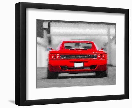 Ferrari F512 Rear Watercolor-NaxArt-Framed Art Print