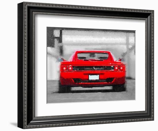 Ferrari F512 Rear Watercolor-NaxArt-Framed Art Print