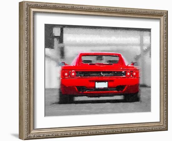 Ferrari F512 Rear Watercolor-NaxArt-Framed Art Print