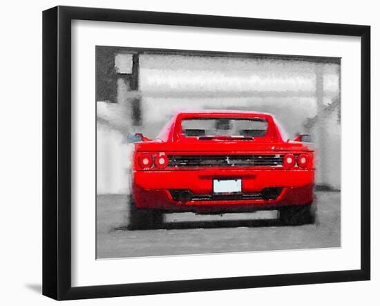 Ferrari F512 Rear Watercolor-NaxArt-Framed Art Print