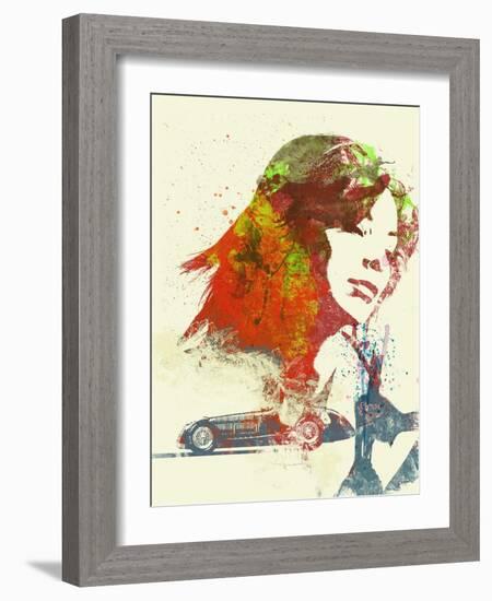 Ferrari Girl-NaxArt-Framed Art Print