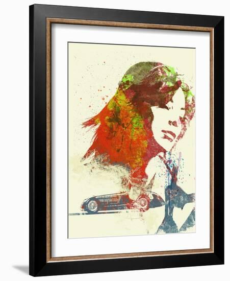 Ferrari Girl-NaxArt-Framed Art Print