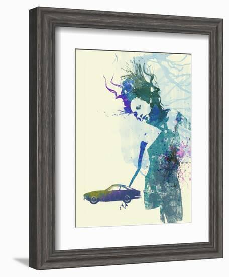 Ferrari Lusso Girl-NaxArt-Framed Art Print