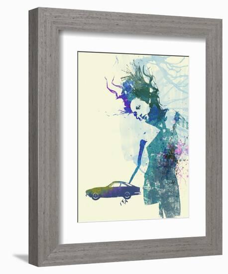 Ferrari Lusso Girl-NaxArt-Framed Art Print