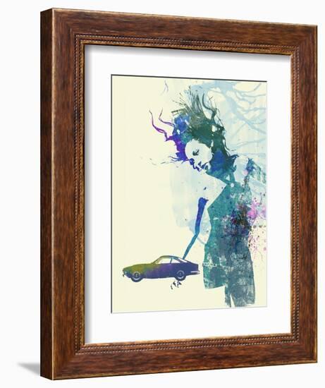 Ferrari Lusso Girl-NaxArt-Framed Art Print