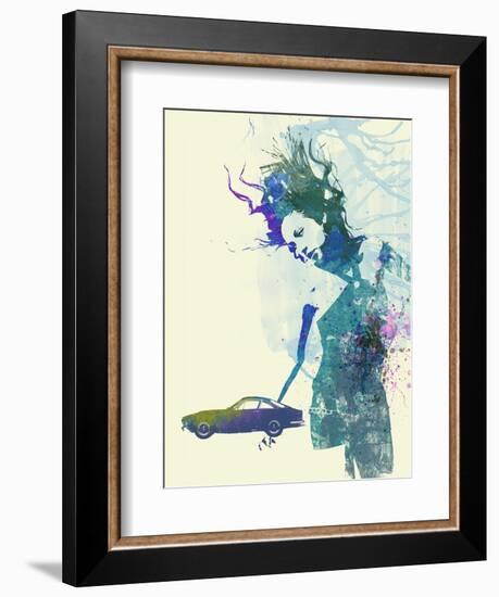 Ferrari Lusso Girl-NaxArt-Framed Art Print