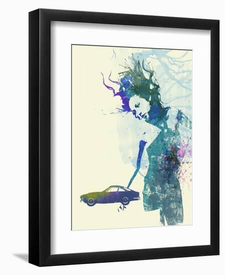 Ferrari Lusso Girl-NaxArt-Framed Art Print