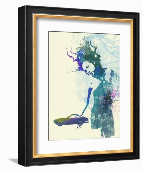 Ferrari Lusso Girl-NaxArt-Framed Art Print