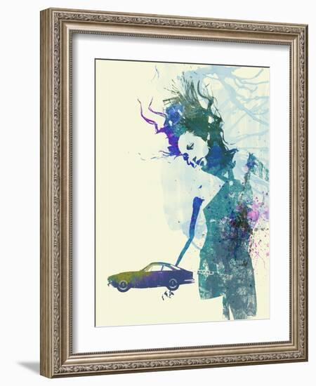 Ferrari Lusso Girl-NaxArt-Framed Art Print