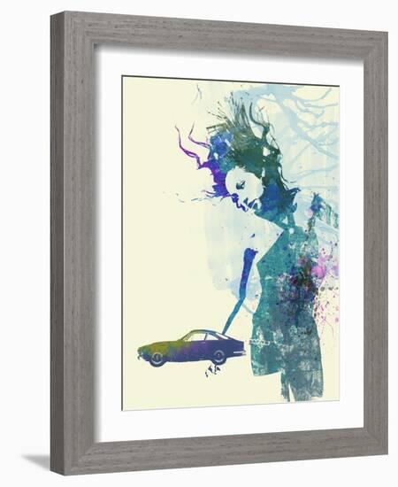 Ferrari Lusso Girl-NaxArt-Framed Art Print