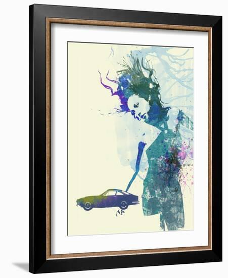 Ferrari Lusso Girl-NaxArt-Framed Art Print